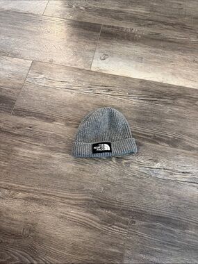 The North Face Gray Ribbed Cuffed Beanie